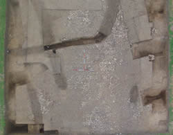 Aerial photo of Waternewton Fort excavations